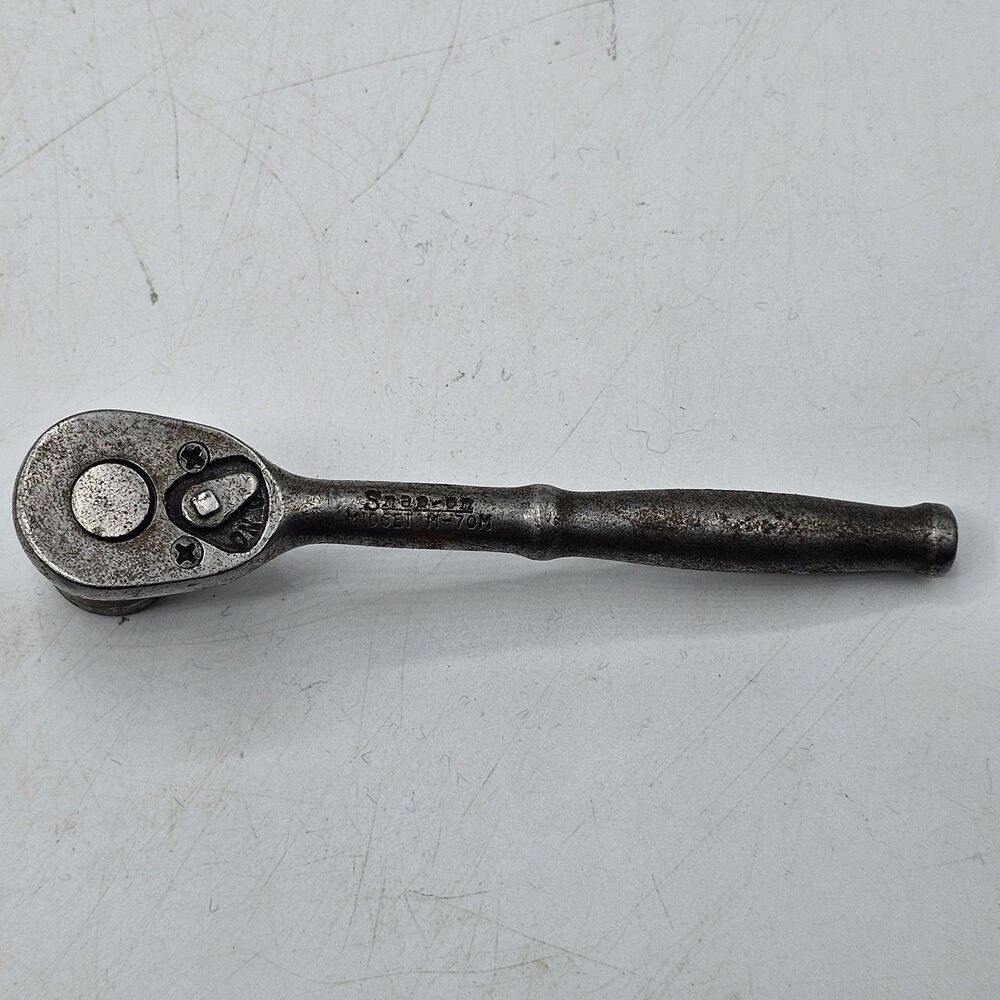 Vintage Snap On Midget M-70M Ratchet w/ M-16-G 1/2" Socket Made In USA READ DESC